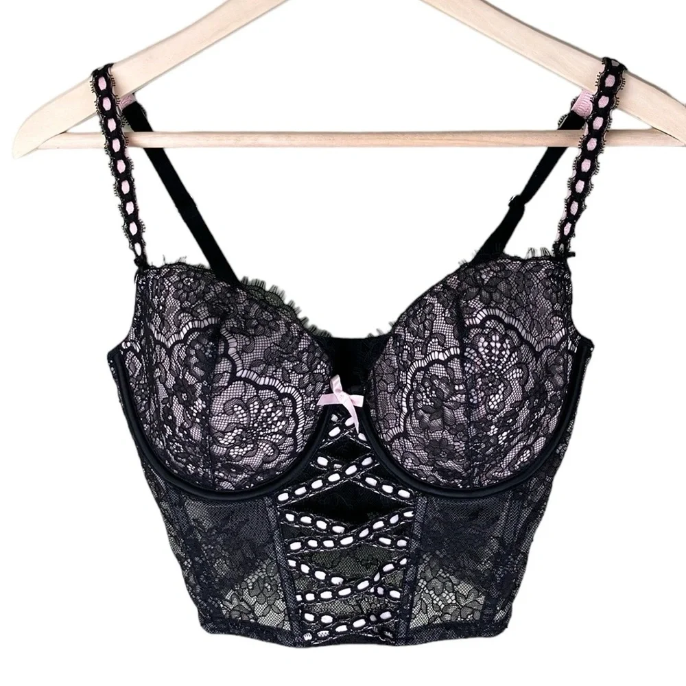 Victoria's Secret Corset Bra DD Lace Dream Angels Lined Demi - Picture 1 of 11